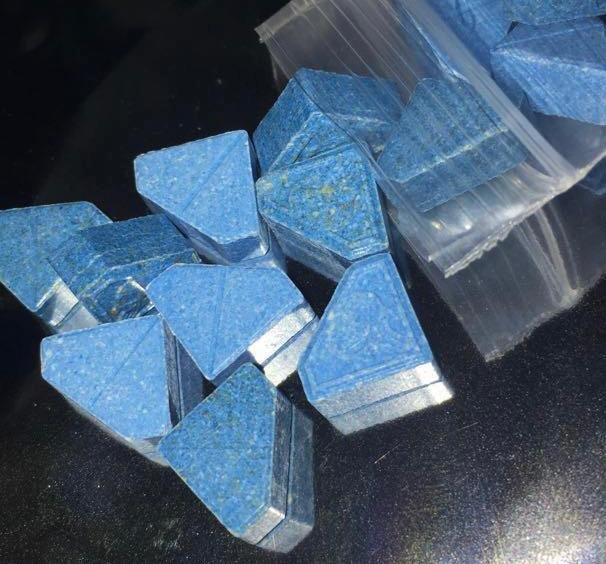 Blue Punisher MDMA pressed tablet
